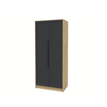 Шкаф распашной Тренд КТ-Ш2 (Дуб золотой ЛДСП/ Пепел ЛМДФ) Ш918 В2128 Г547 Шкаф распашной Тренд КТ-Ш2 (Дуб золотой ЛДСП/ Пепел ЛМДФ) Ш918 В2128 Г547